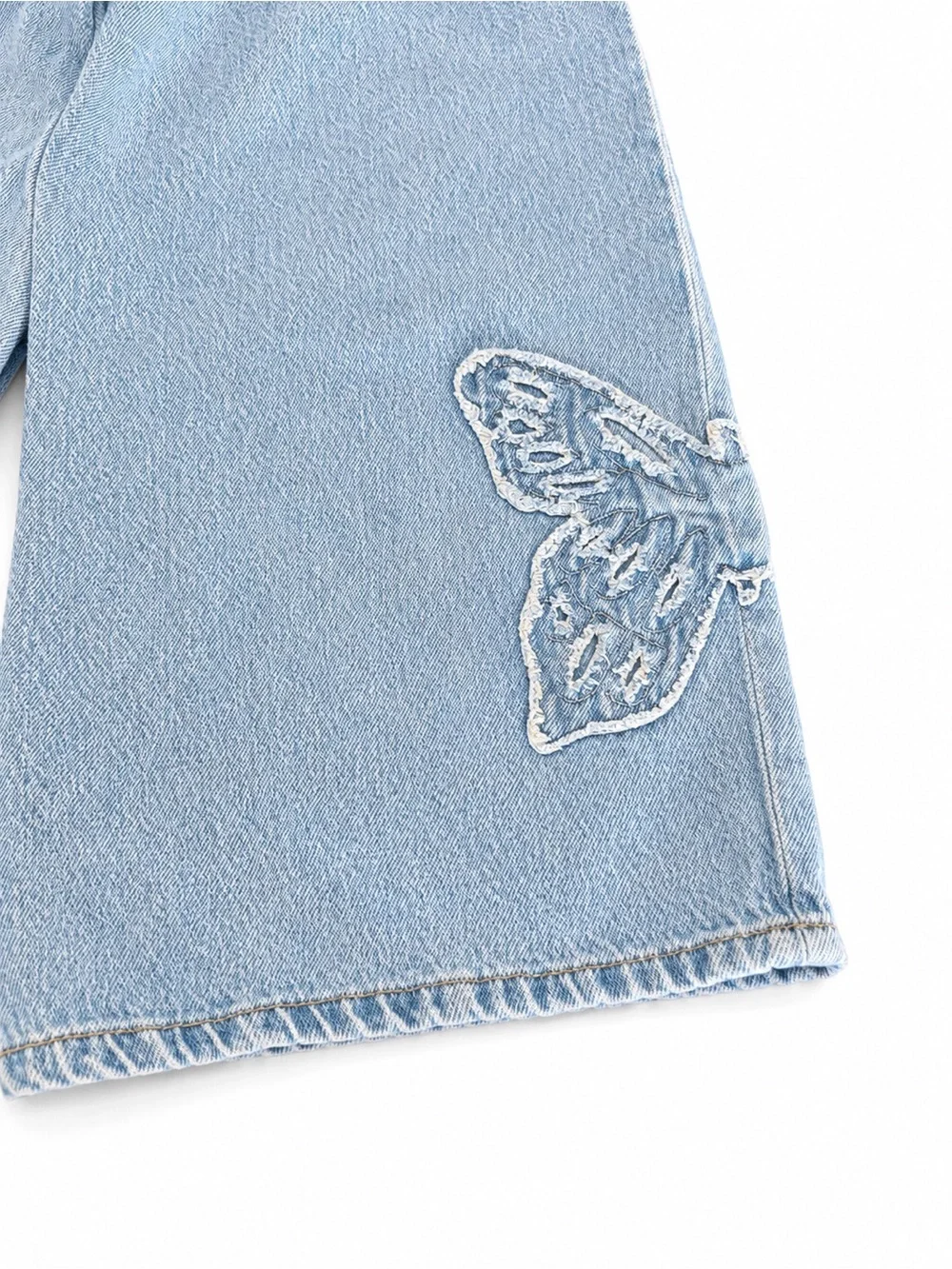 GAP Kids Girls Wide Leg Jeans Butterfly Embroidery Patch Y2K Adjustable Waist 16